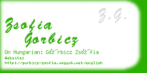 zsofia gorbicz business card